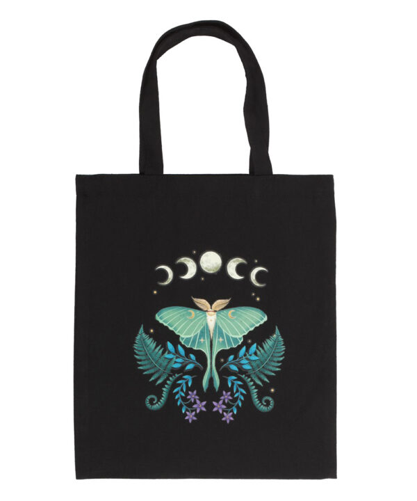 luna moth polycotton tote bag