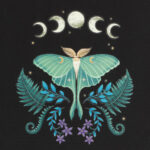 luna moth polycotton tote bag