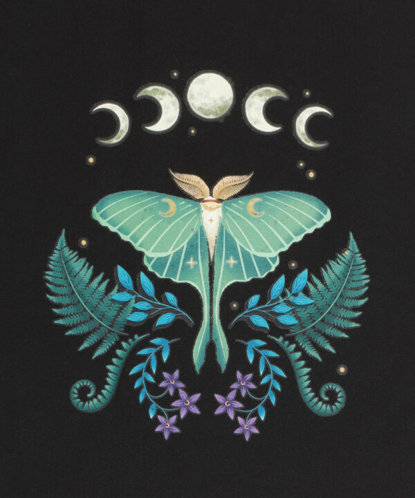 luna moth polycotton tote bag