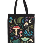 dark forest print polycotton tote bag