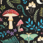 dark forest print polycotton tote bag