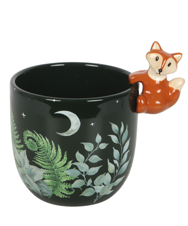 green forest plant pot with fox