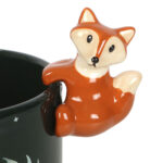green forest plant pot with fox