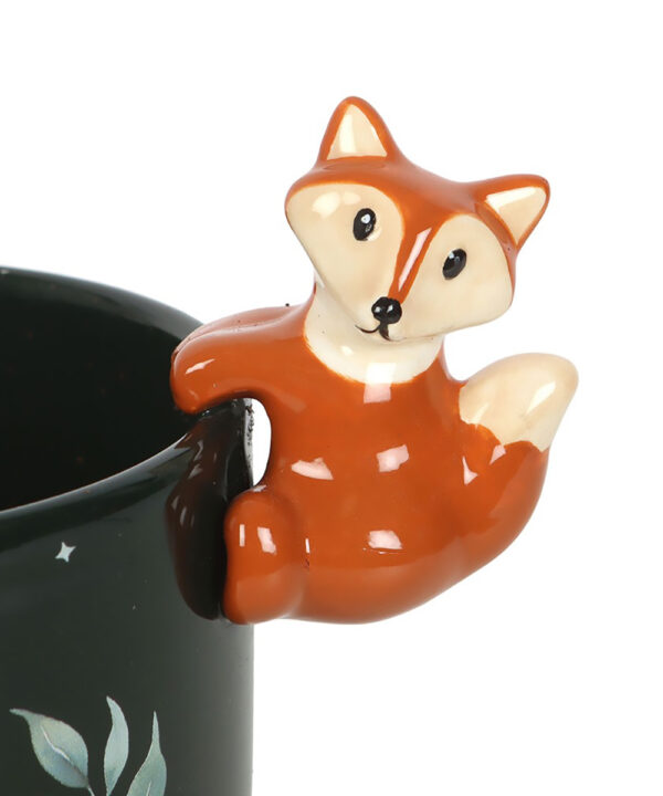 green forest plant pot with fox