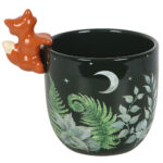 green forest plant pot with fox