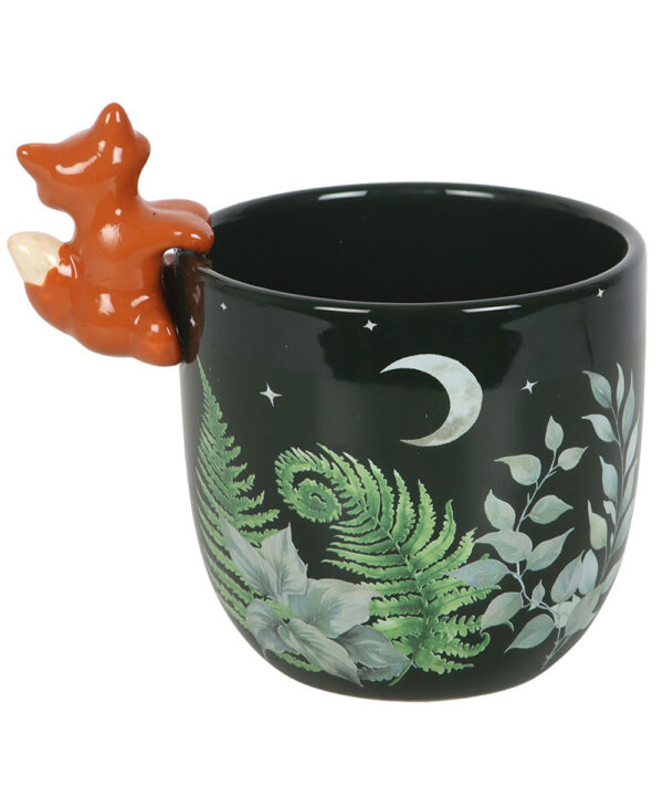 green forest plant pot with fox