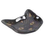 magick black cat face trinket dish