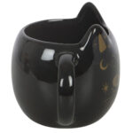 magick black cat face mug