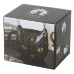 magick black cat face mug