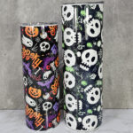 19589 skulls green grunge gothic large 30oz tumbler 1