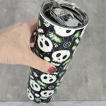 19589 skulls green grunge gothic large 30oz tumbler 4