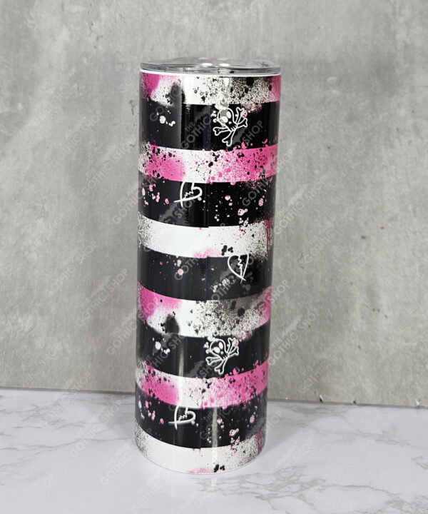 19596 grunge stripes pink gothic 20oz tumbler 2