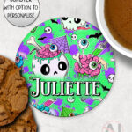 zombie sweet treats mug and/or coaster optional personalised gothic horror gift