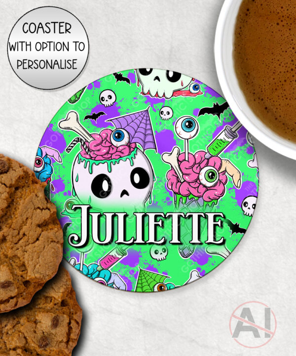 zombie sweet treats mug and/or coaster optional personalised gothic horror gift