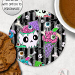 zombie sweet treats mug and/or coaster optional personalised gothic horror gift