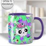 zombie sweet treats mug and/or coaster optional personalised gothic horror gift
