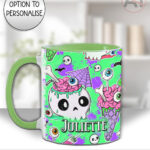 zombie sweet treats mug and/or coaster optional personalised gothic horror gift
