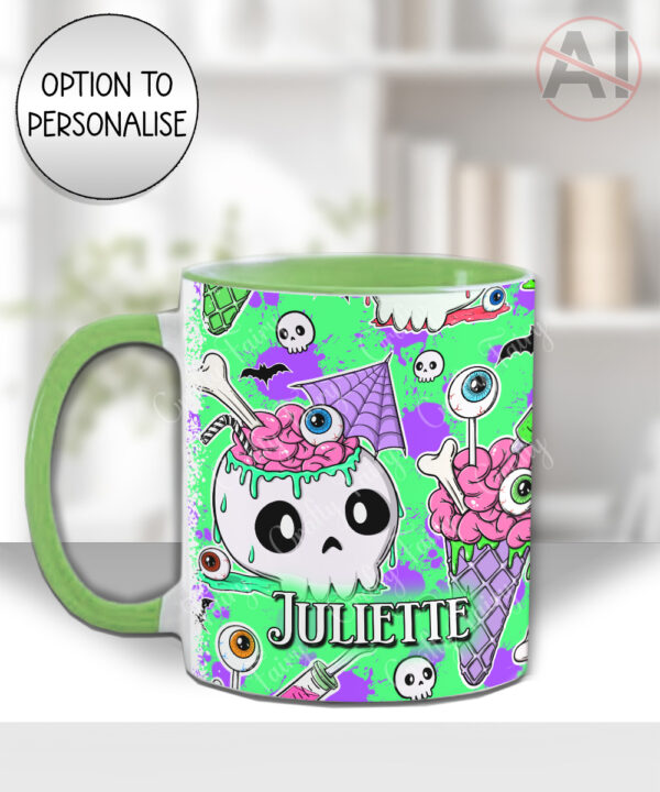 zombie sweet treats mug and/or coaster optional personalised gothic horror gift