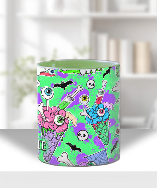 zombie sweet treats mug and/or coaster optional personalised gothic horror gift