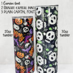 zombie sweet treats straight tumbler optional personalised gothic halloween tumbler