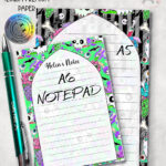 zombie sweet treats notepad optional personalised gothic halloween stationery