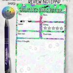 personalised witchy reader skull & books gothic a6 notepad stationery (copy)
