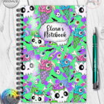 zombie sweet treats notebook journal optional personalised gothic halloween stationery