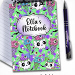 zombie sweet treats notebook journal optional personalised gothic halloween stationery