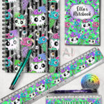 zombie sweet treats notebook journal optional personalised gothic halloween stationery