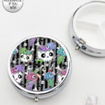 zombie sweet treats gothic round pill box option to personalise