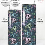 angler skelly fish straight gothic tumbler option to personalise