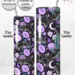 19609 bats floral personalised tumbler 1