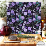 19610 bats floral personalised chopping board 2