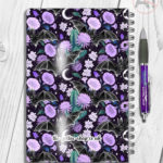 19611 bats floral personalised notebook 3