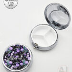 19613 bats floral personalised pill pot 1