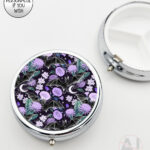 19613 bats floral personalised pill pot 2