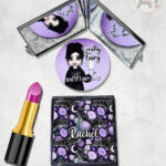 19614 bats floral personalised compact mirror 2
