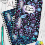 19620 cosmic floral witchy a5 notebooks 1