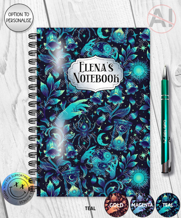 19620 cosmic floral witchy a5 notebooks 2