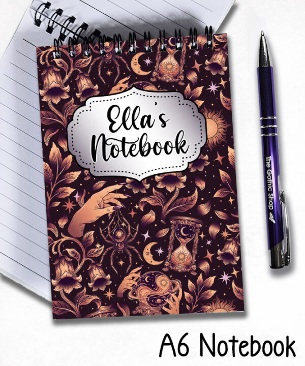 19620 cosmic floral witchy a6 notebook