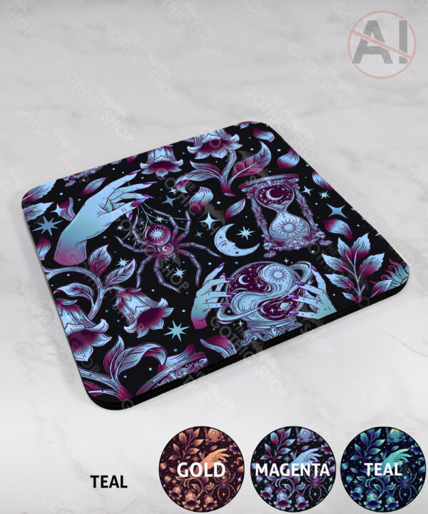 19625 cosmic floral witchy coaster 1