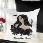 19632 vampire gothic lady cushion