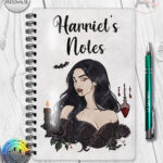 19633 vampire gothic lady a5 notebook 4