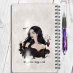 19633 vampire gothic lady a5 notebook 5