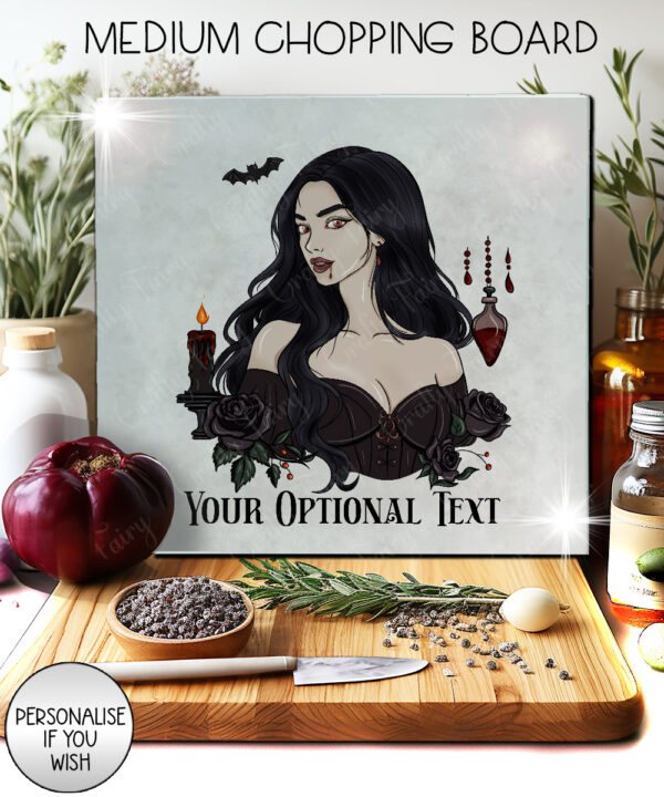 19636 vampire gothic lady chopping board 1