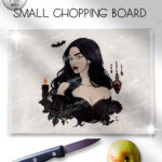 19636 vampire gothic lady chopping board 3