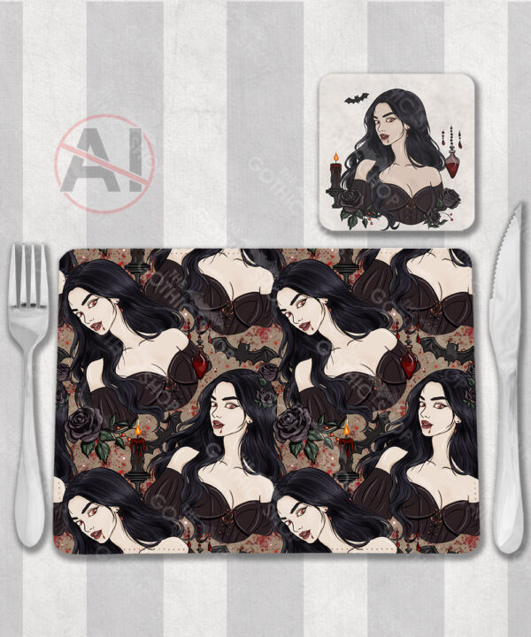 19637 vampire gothic lady placemat 1