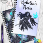 19654 personalised wraithe ghost gothic a5 notebook 3
