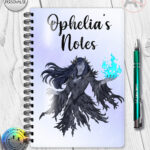 19654 personalised wraithe ghost gothic a5 notebook 4