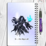 19654 personalised wraithe ghost gothic a5 notebook 5